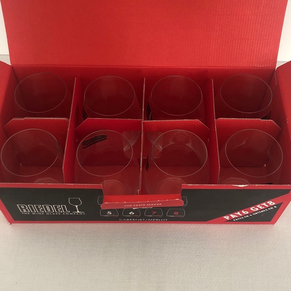 RIEDEL The O Wine Tumbler Cabernet/Merlot - 8 Stemless Wine Glasses - NWT - Picture 6 of 14